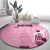 Argentina Football Custom Round Carpet Campeones De la Historia - Pink Style