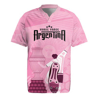 Argentina Football Rugby Jersey Campeones De la Historia - Pink Style - Wonder Print Shop
