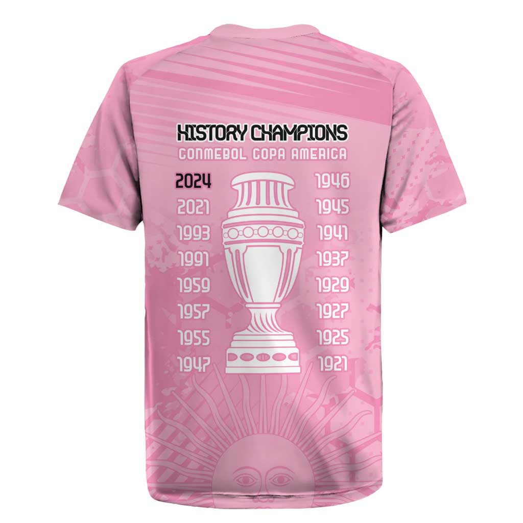 Argentina Football Rugby Jersey Campeones De la Historia - Pink Style - Wonder Print Shop