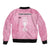 Argentina Football Sleeve Zip Bomber Jacket Campeones De la Historia - Pink Style - Wonder Print Shop