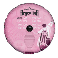 Argentina Football Spare Tire Cover Campeones De la Historia - Pink Style - Wonder Print Shop
