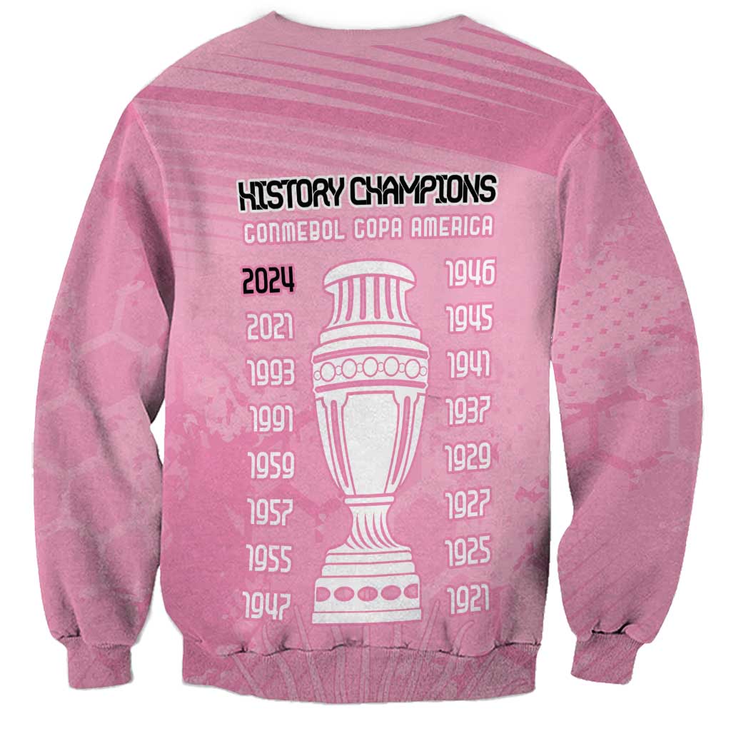 Argentina Football Sweatshirt Campeones De la Historia - Pink Style - Wonder Print Shop