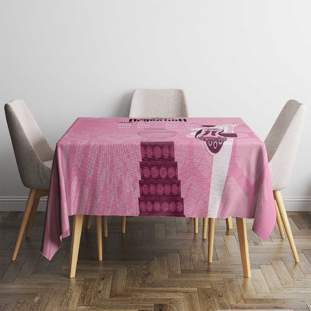 Argentina Football Tablecloth Campeones De la Historia - Pink Style - Wonder Print Shop