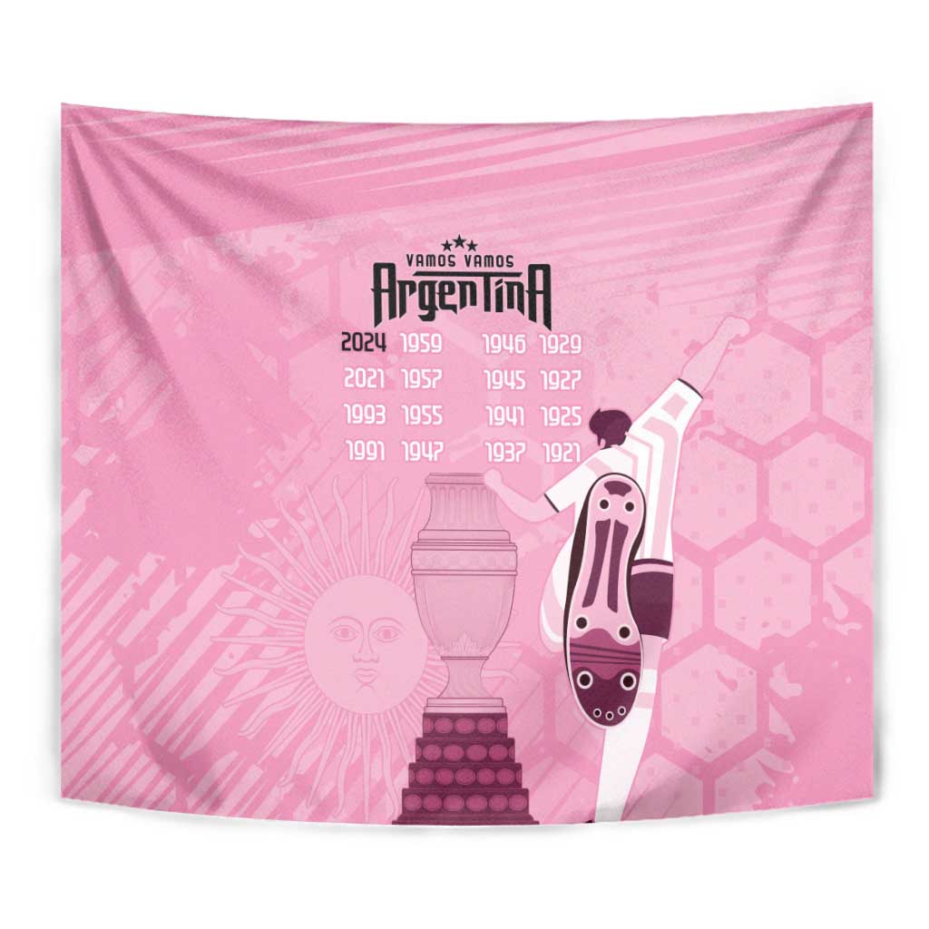 Argentina Football Tapestry Campeones De la Historia - Pink Style - Wonder Print Shop