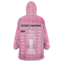 Argentina Football Wearable Blanket Hoodie Campeones De la Historia - Pink Style - Wonder Print Shop