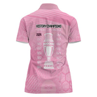 Argentina Football Women Polo Shirt Campeones De la Historia - Pink Style - Wonder Print Shop