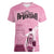 Argentina Football Women V-Neck T-Shirt Campeones De la Historia - Pink Style - Wonder Print Shop