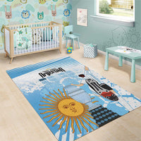 Argentina Football Area Rug Campeones De la Historia - Blue Style LT9 - Wonder Print Shop