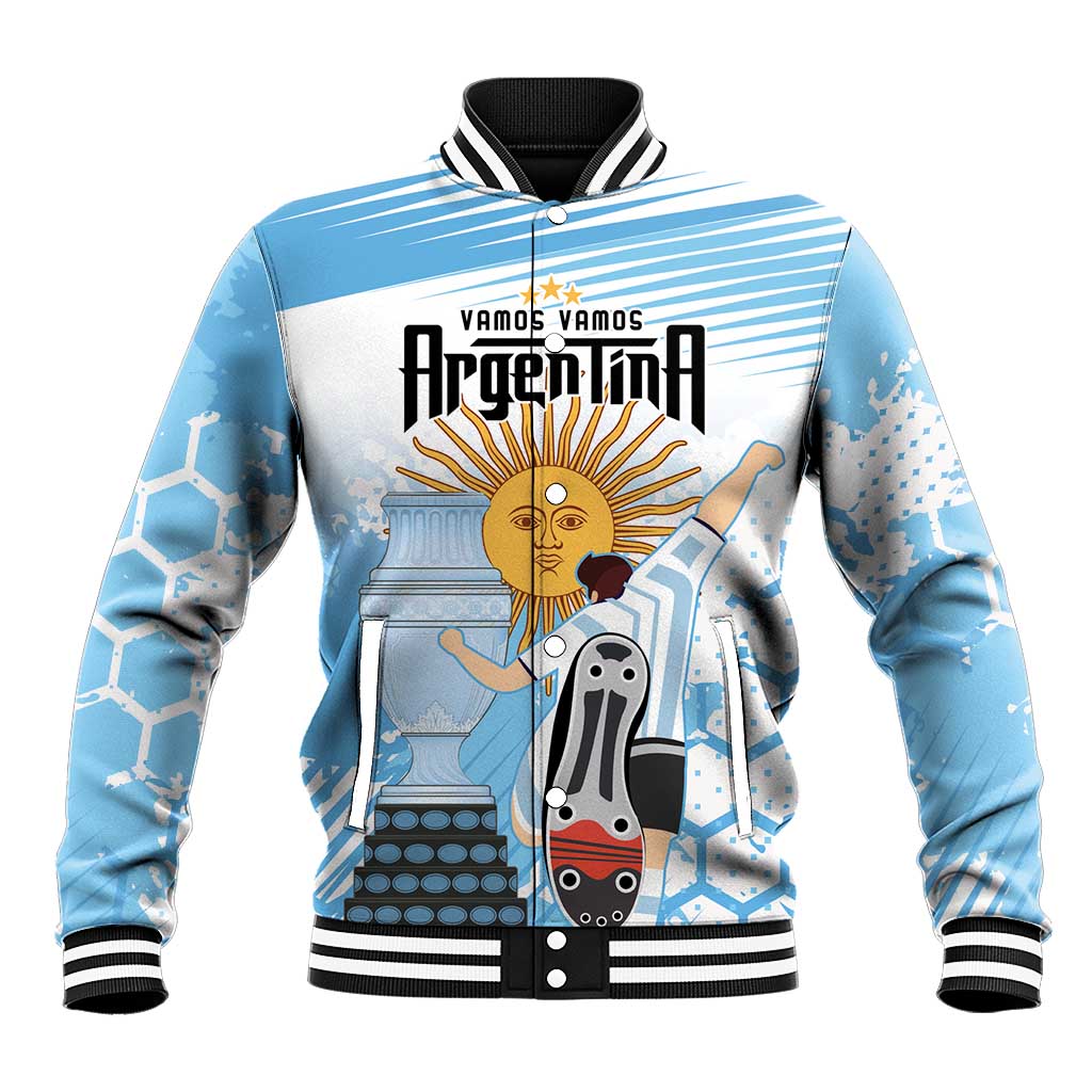 Argentina Football Baseball Jacket Campeones De la Historia - Blue Style LT9 - Wonder Print Shop