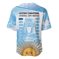 Argentina Football Baseball Jersey Campeones De la Historia - Blue Style LT9 - Wonder Print Shop