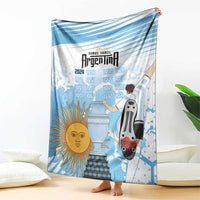 Argentina Football Custom Blanket Campeones De la Historia - Blue Style