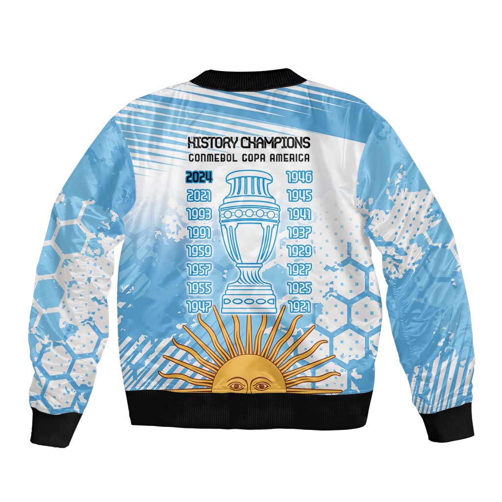 Argentina Football Bomber Jacket Campeones De la Historia - Blue Style LT9 - Wonder Print Shop