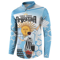 Argentina Football Button Sweatshirt Campeones De la Historia - Blue Style LT9 - Wonder Print Shop