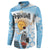 Argentina Football Button Sweatshirt Campeones De la Historia - Blue Style LT9 - Wonder Print Shop