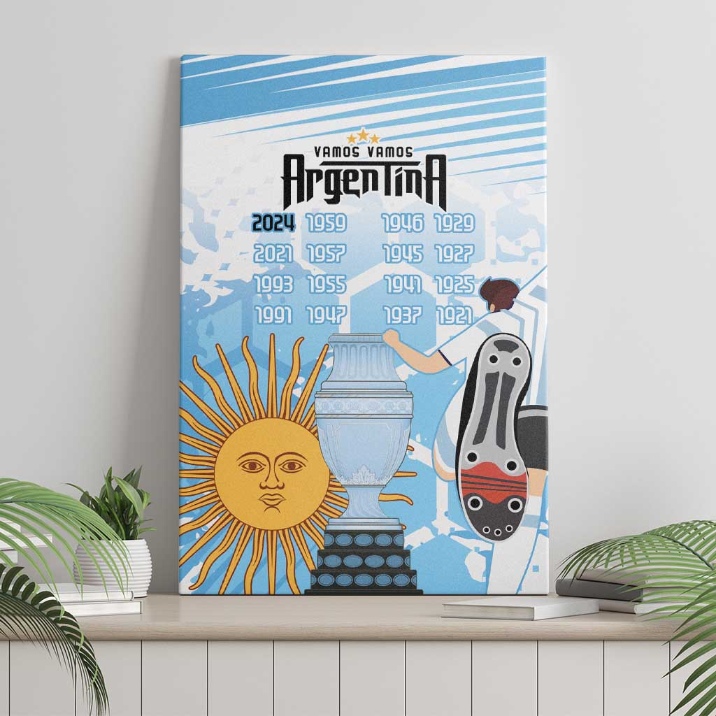 Argentina Football Canvas Wall Art Campeones De la Historia - Blue Style LT9 - Wonder Print Shop