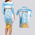 Argentina Football Couples Matching Long Sleeve Bodycon Dress and Hawaiian Shirt Campeones De la Historia - Blue Style LT9 - Wonder Print Shop