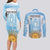 Argentina Football Couples Matching Long Sleeve Bodycon Dress and Long Sleeve Button Shirt Campeones De la Historia - Blue Style LT9 - Wonder Print Shop