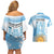 Argentina Football Couples Matching Off Shoulder Short Dress and Hawaiian Shirt Campeones De la Historia - Blue Style LT9 - Wonder Print Shop