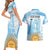 Argentina Football Couples Matching Short Sleeve Bodycon Dress and Hawaiian Shirt Campeones De la Historia - Blue Style LT9 - Wonder Print Shop