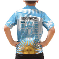 Argentina Football Family Matching Mermaid Dress and Hawaiian Shirt Campeones De la Historia - Blue Style LT9 - Wonder Print Shop