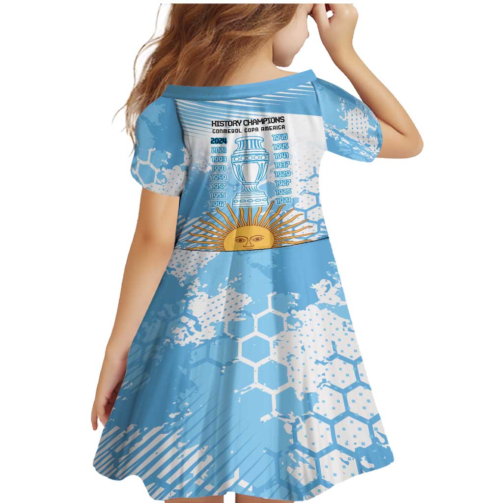 Argentina Football Family Matching Mermaid Dress and Hawaiian Shirt Campeones De la Historia - Blue Style LT9 - Wonder Print Shop