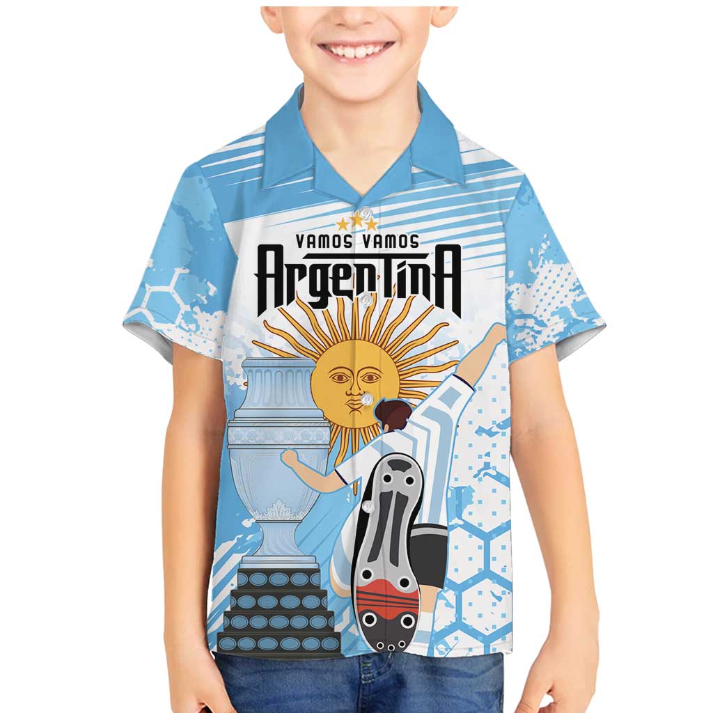 Argentina Football Family Matching Mermaid Dress and Hawaiian Shirt Campeones De la Historia - Blue Style LT9 - Wonder Print Shop