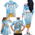 Argentina Football Family Matching Off The Shoulder Long Sleeve Dress and Hawaiian Shirt Campeones De la Historia - Blue Style - Wonder Print Shop