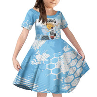 Argentina Football Family Matching Off Shoulder Maxi Dress and Hawaiian Shirt Campeones De la Historia - Blue Style LT9 - Wonder Print Shop