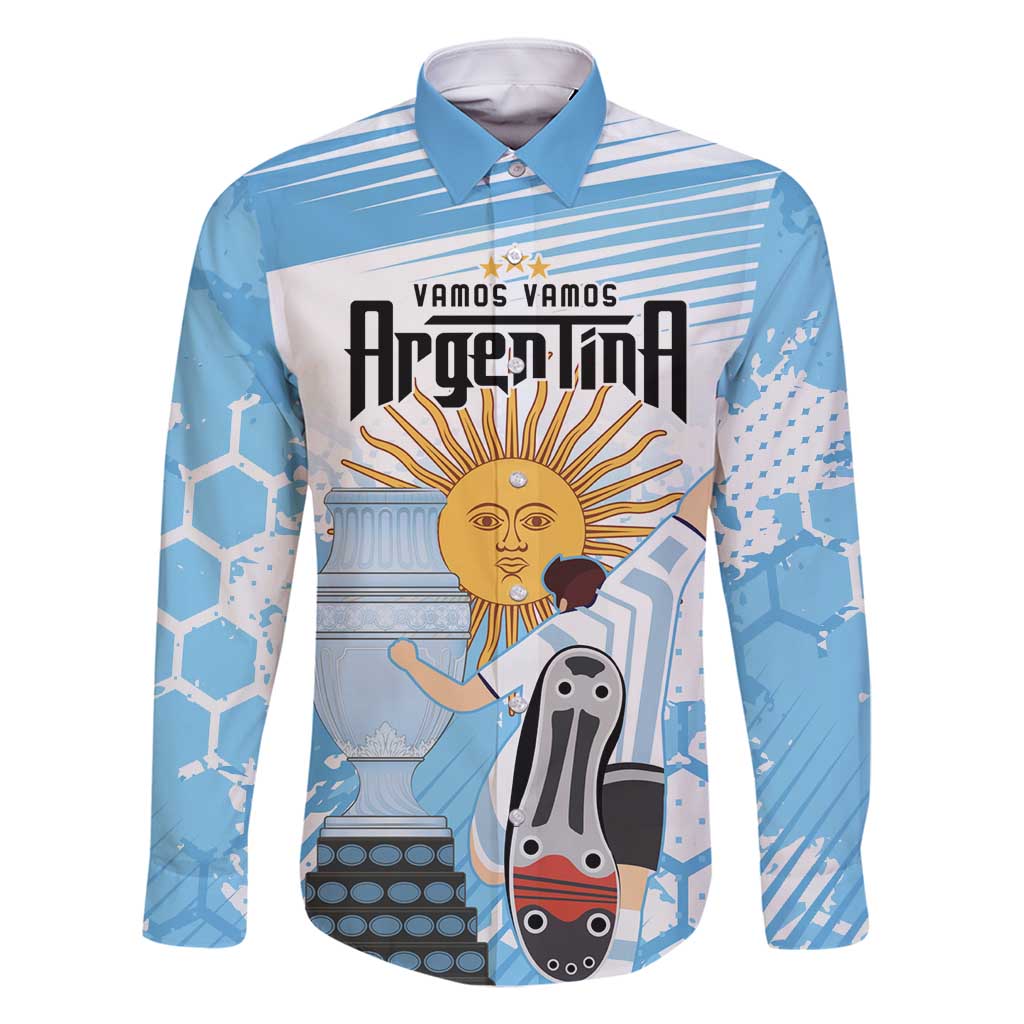 Argentina Football Family Matching Off Shoulder Maxi Dress and Hawaiian Shirt Campeones De la Historia - Blue Style LT9 - Wonder Print Shop