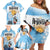 Argentina Football Family Matching Off Shoulder Short Dress and Hawaiian Shirt Campeones De la Historia - Blue Style LT9 - Wonder Print Shop