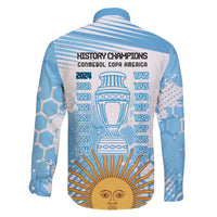 Argentina Football Family Matching Off Shoulder Short Dress and Hawaiian Shirt Campeones De la Historia - Blue Style LT9 - Wonder Print Shop