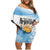 Argentina Football Family Matching Off Shoulder Short Dress and Hawaiian Shirt Campeones De la Historia - Blue Style LT9 - Wonder Print Shop