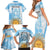 Argentina Football Family Matching Short Sleeve Bodycon Dress and Hawaiian Shirt Campeones De la Historia - Blue Style - Wonder Print Shop