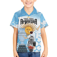 Argentina Football Family Matching Short Sleeve Bodycon Dress and Hawaiian Shirt Campeones De la Historia - Blue Style - Wonder Print Shop