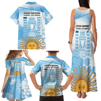 Argentina Football Family Matching Tank Maxi Dress and Hawaiian Shirt Campeones De la Historia - Blue Style - Wonder Print Shop