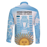 Argentina Football Family Matching Tank Maxi Dress and Hawaiian Shirt Campeones De la Historia - Blue Style - Wonder Print Shop
