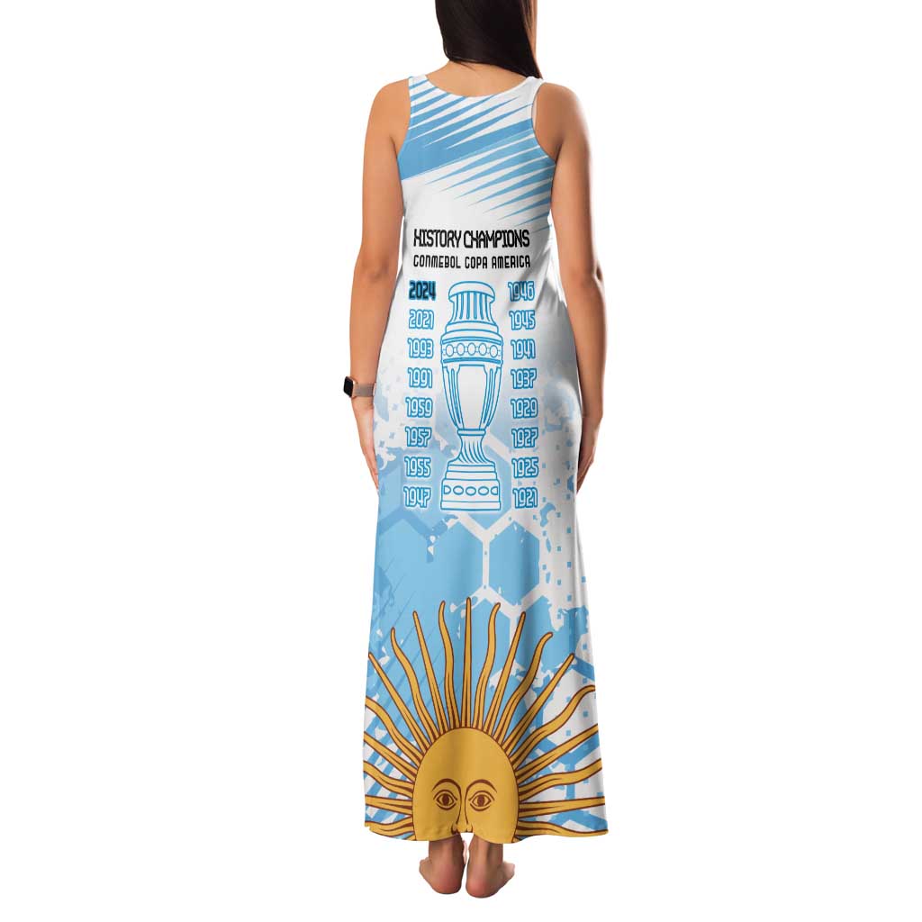 Argentina Football Family Matching Tank Maxi Dress and Hawaiian Shirt Campeones De la Historia - Blue Style - Wonder Print Shop