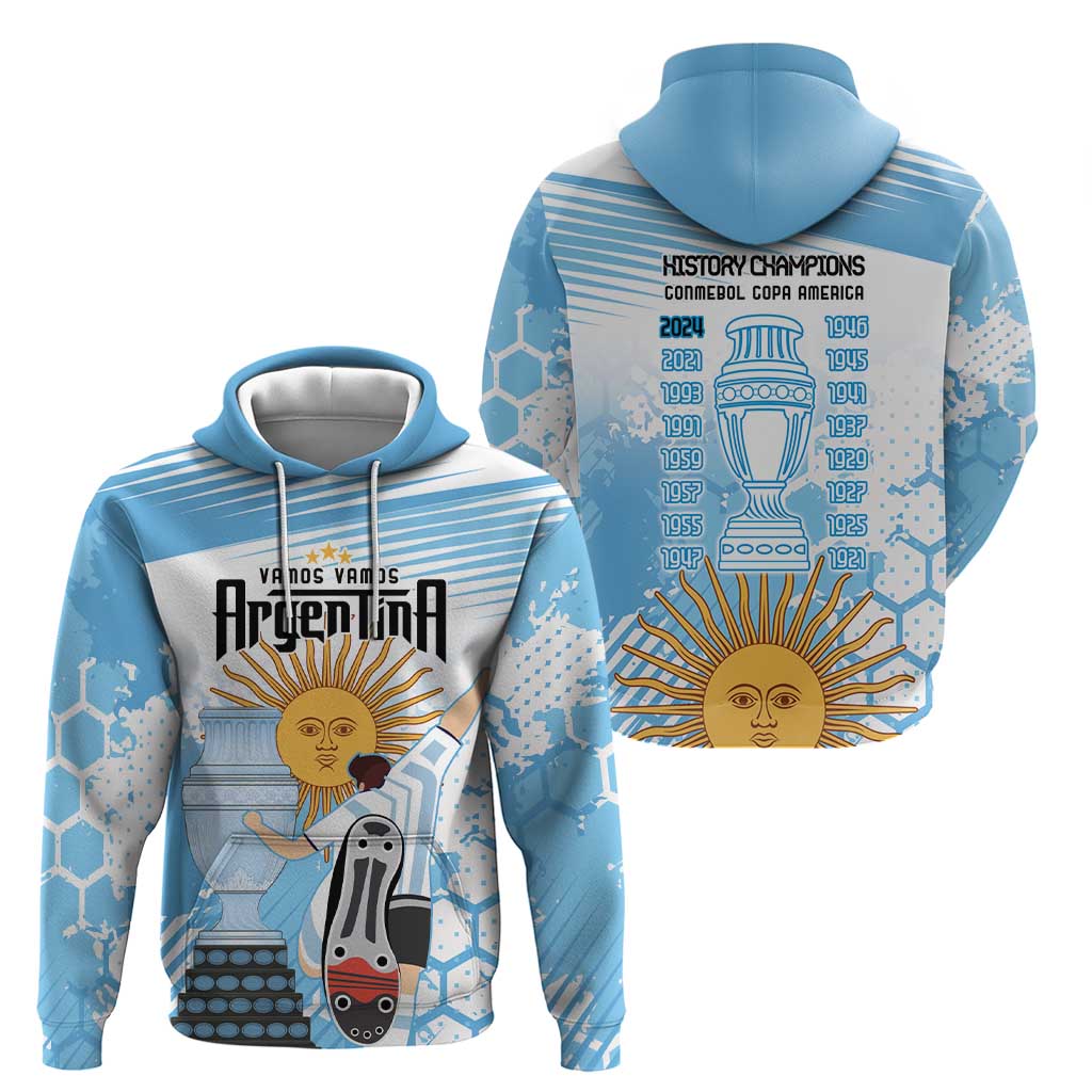 Argentina Football Hoodie Campeones De la Historia - Blue Style - Wonder Print Shop