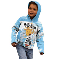 Argentina Football Kid Hoodie Campeones De la Historia - Blue Style - Wonder Print Shop