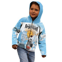 Argentina Football Kid Hoodie Campeones De la Historia - Blue Style - Wonder Print Shop