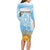 Argentina Football Long Sleeve Bodycon Dress Campeones De la Historia - Blue Style - Wonder Print Shop