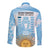 Argentina Football Long Sleeve Button Shirt Campeones De la Historia - Blue Style - Wonder Print Shop