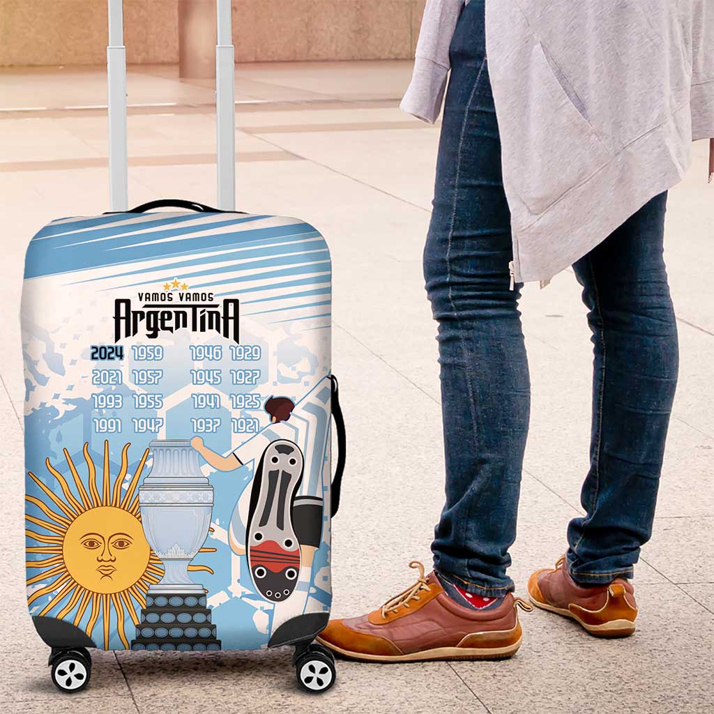 Argentina Football Luggage Cover Campeones De la Historia - Blue Style - Wonder Print Shop