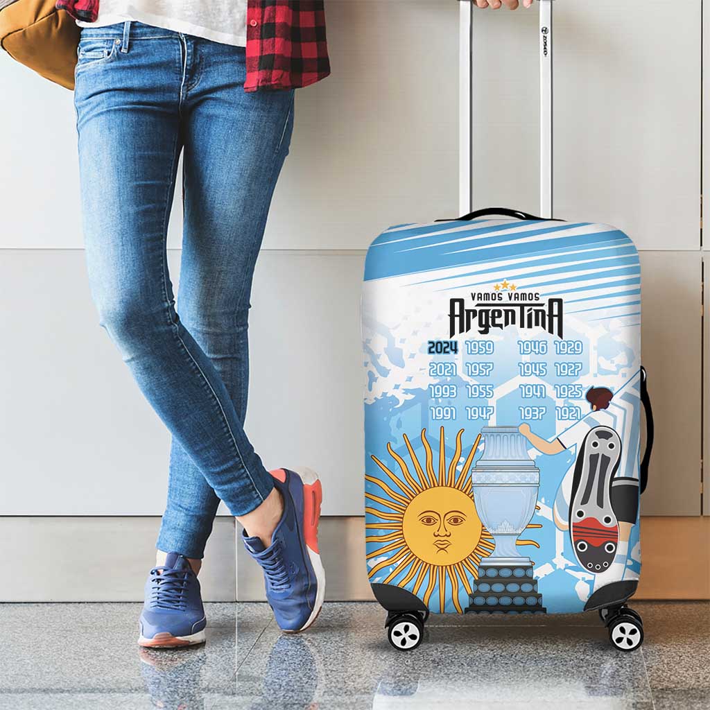 Argentina Football Luggage Cover Campeones De la Historia - Blue Style - Wonder Print Shop