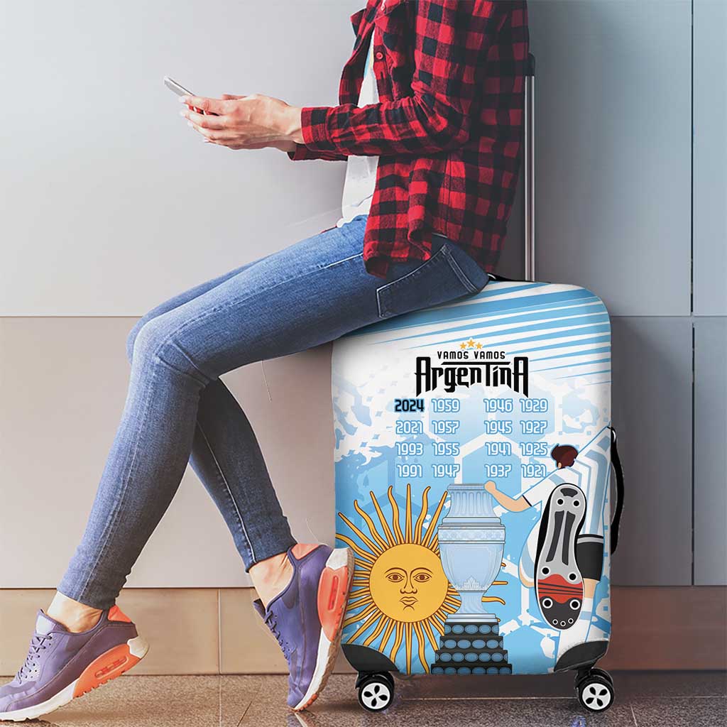 Argentina Football Luggage Cover Campeones De la Historia - Blue Style - Wonder Print Shop