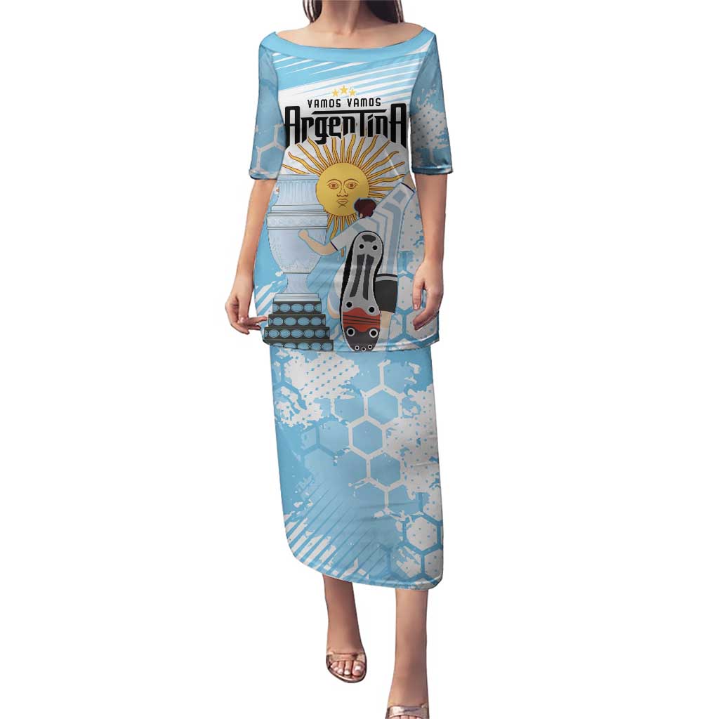 Argentina Football Puletasi Campeones De la Historia - Blue Style - Wonder Print Shop