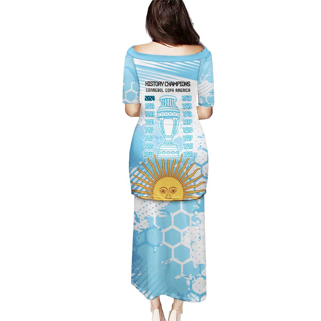 Argentina Football Puletasi Campeones De la Historia - Blue Style - Wonder Print Shop