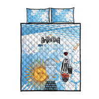 Argentina Football Quilt Bed Set Campeones De la Historia - Blue Style - Wonder Print Shop