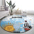 Argentina Football Custom Round Carpet Campeones De la Historia - Blue Style