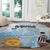 Argentina Football Custom Round Carpet Campeones De la Historia - Blue Style